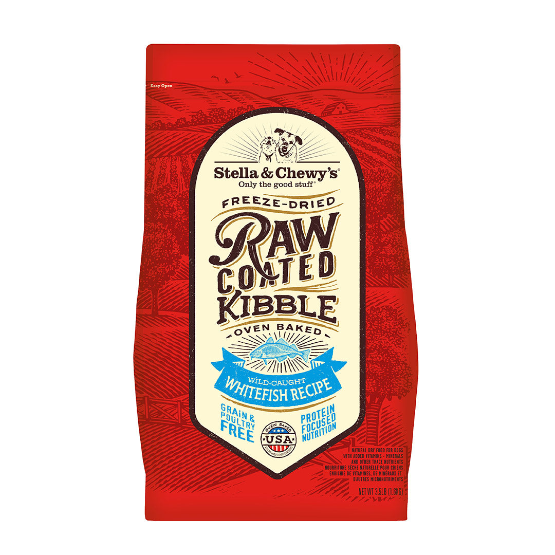 Kibble Raw Coated Whitefish - 3.5 lb