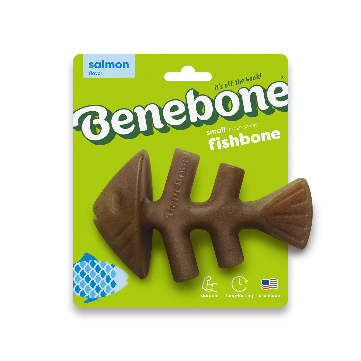 Benebone Fishbone Jack Salmon Small
