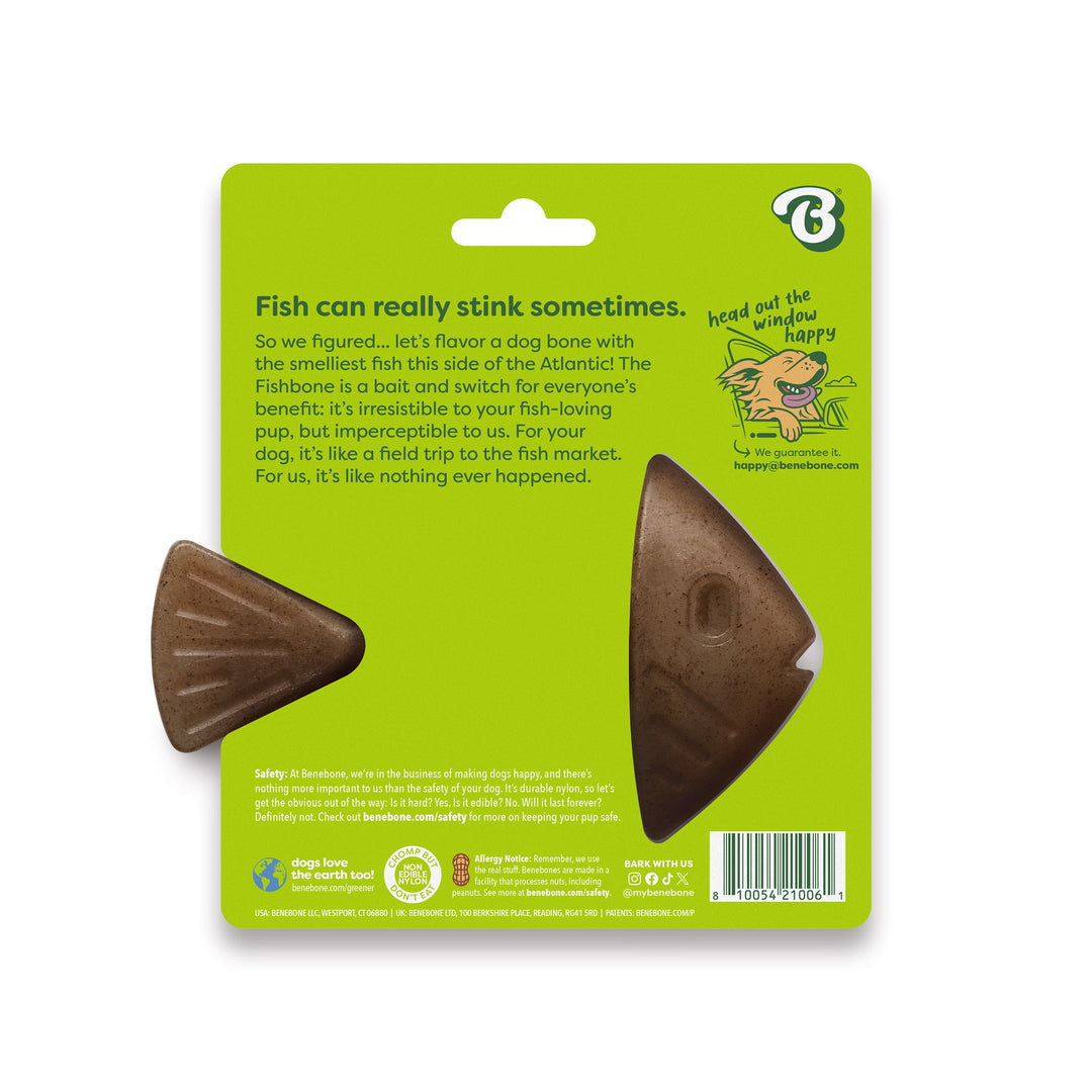 Benebone Fishbone Jack Salmon Small