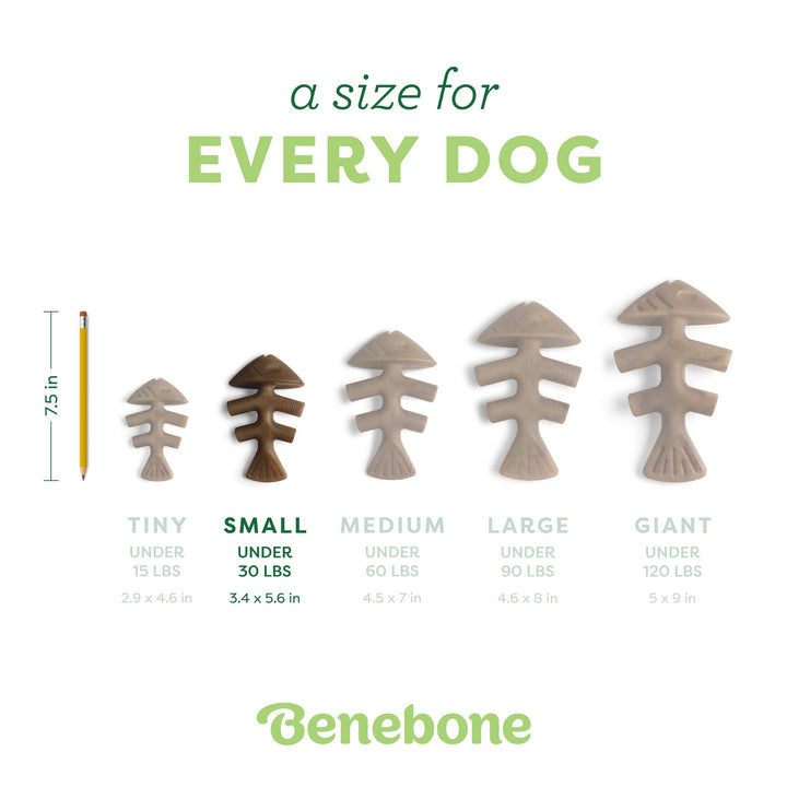 Benebone Fishbone Jack Salmon Small
