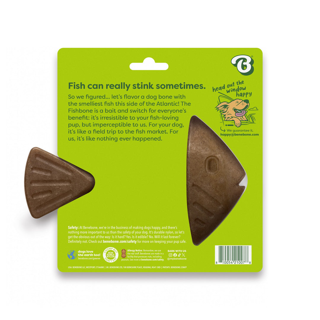 Benebone Fishbone Jack Salmon Medium