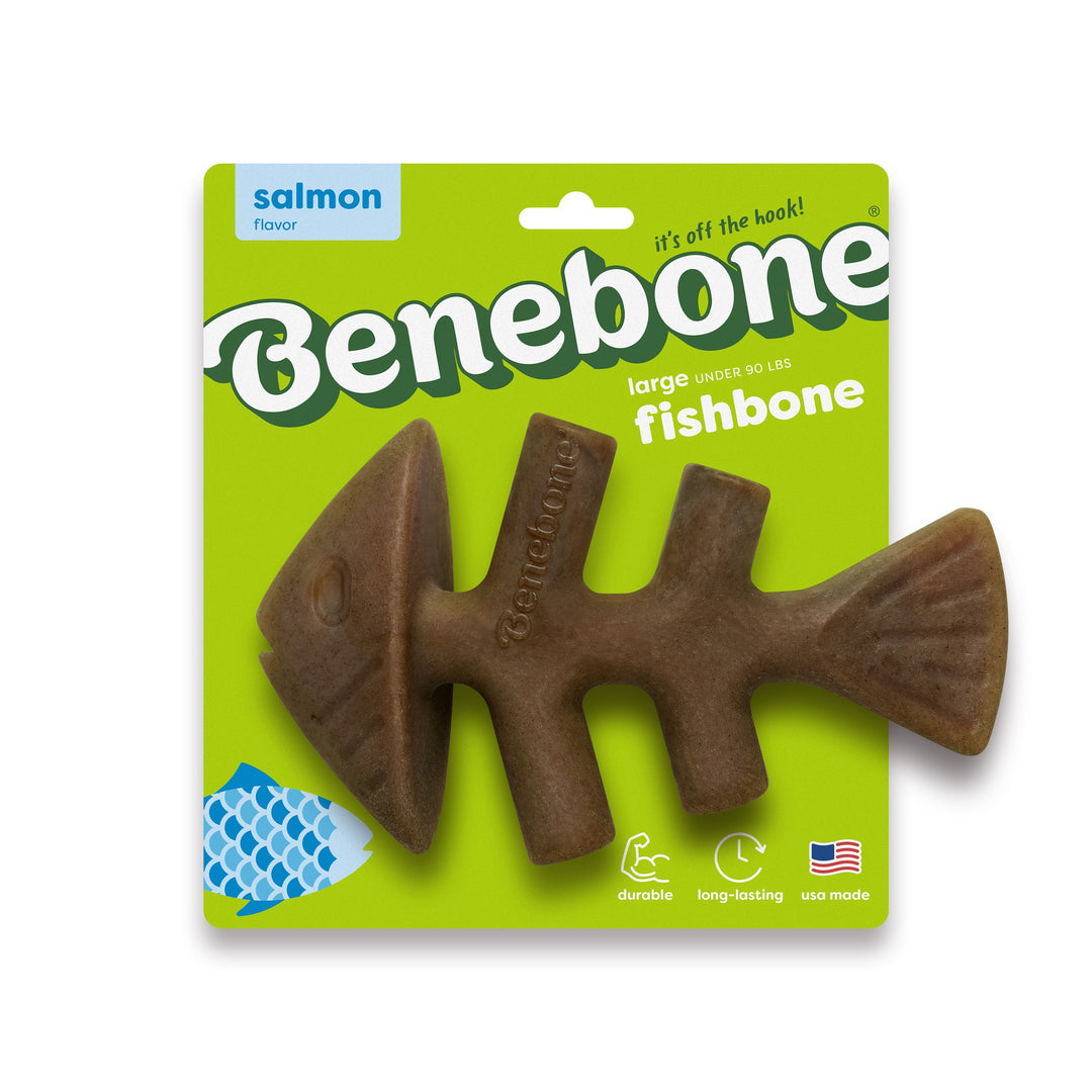 Benebone Fishbone Jack Salmon Large