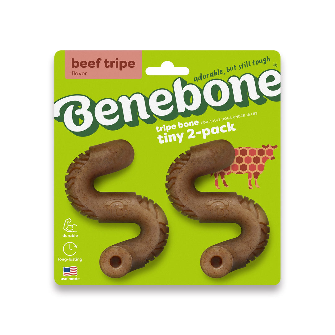 Benebone Dog Toy Puppy Tripe Bone 2 Pack