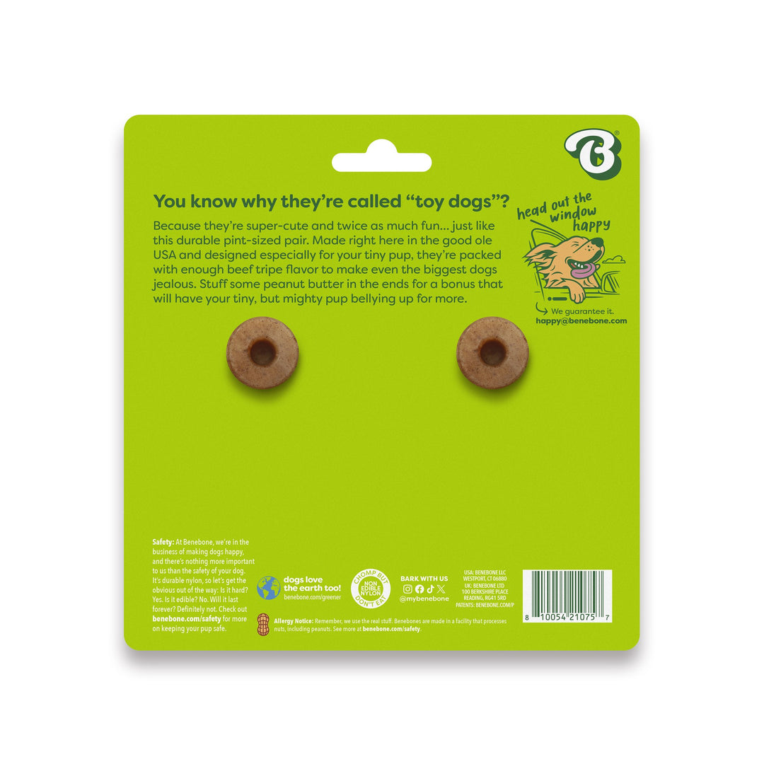 Benebone Dog Toy Puppy Tripe Bone 2 Pack