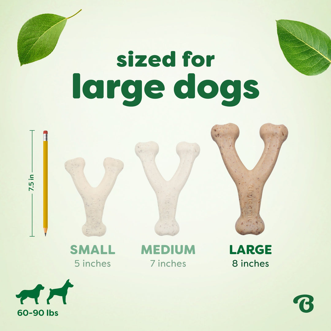Benebone Eco Bone Green Wishbone Bacon Large
