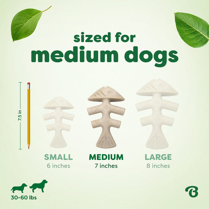 Benebone Eco Bone Green Fishbone Medium