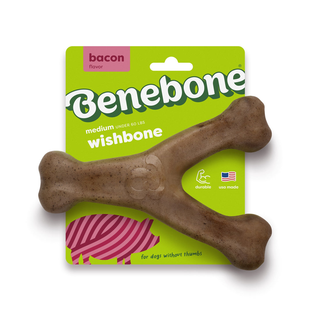 Benebone Bacon Flavored Wishbone Regular Chew Toy 5.4oz