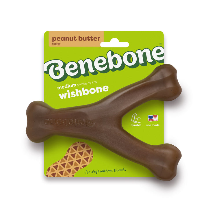 Benebone Peanut Butter Flavored Wishbone Regular Chew Toy 5.4oz