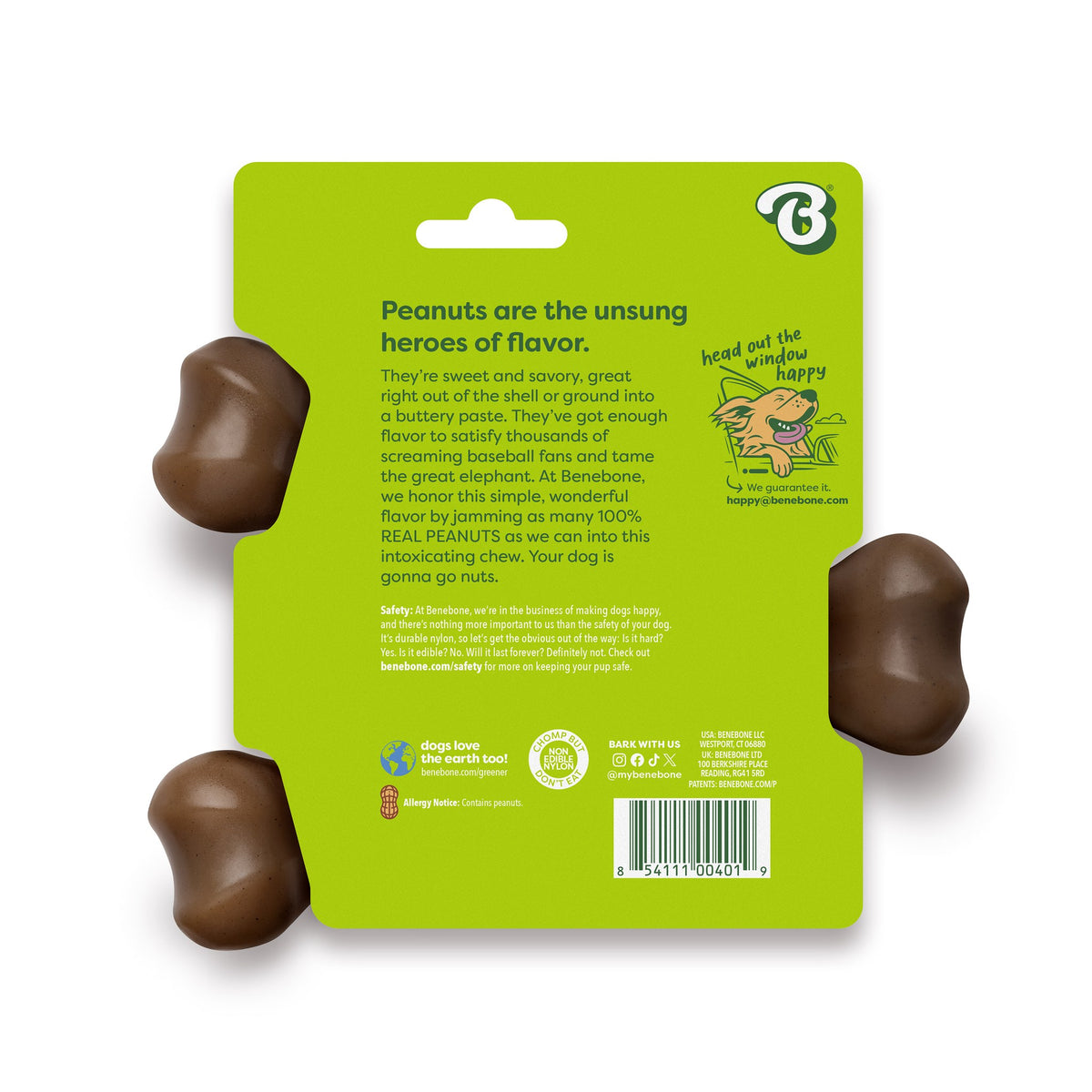 Benebone Peanut Butter Flavored Wishbone Regular Chew Toy 5.4oz