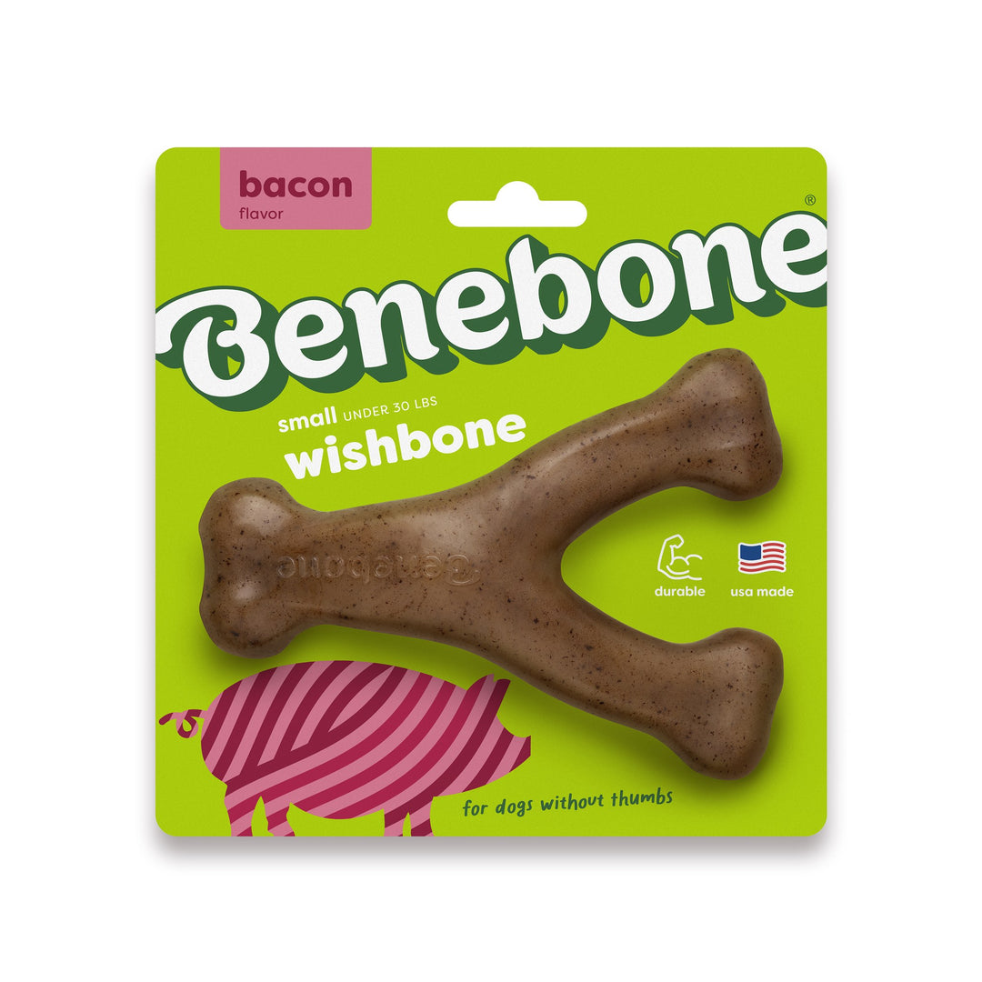 Benebone Bacon Flavored Wishbone Mini Chew Toy 2.9oz