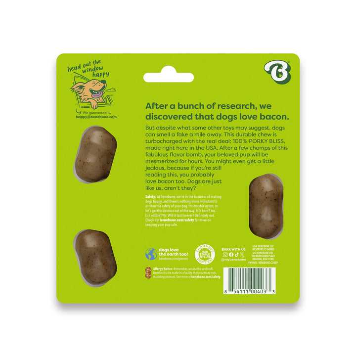 Benebone Bacon Flavored Wishbone Mini Chew Toy 2.9oz