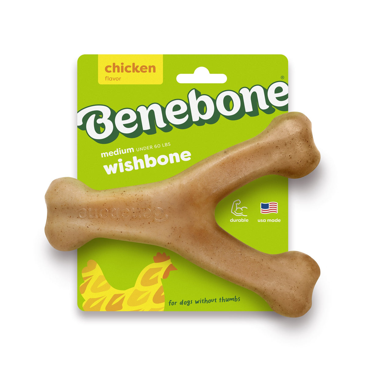 Benebone Chicken Flavored Wishbone Regular Chew Toy 5.4oz