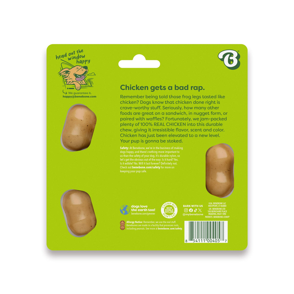 Benebone Chicken Flavored Wishbone Mini Chew Toy 2.9oz
