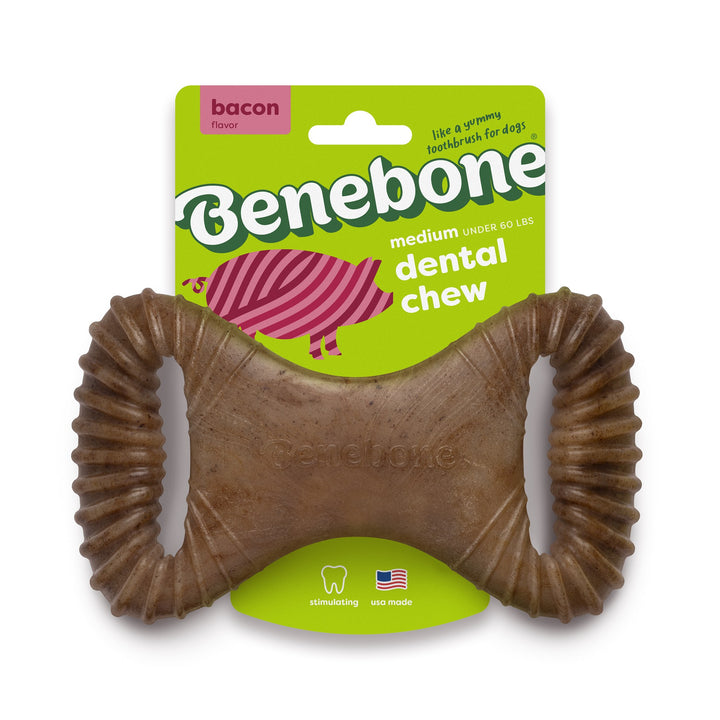 Benebone Bacon Flavored Rocking Dental Chew Toy 8.1oz