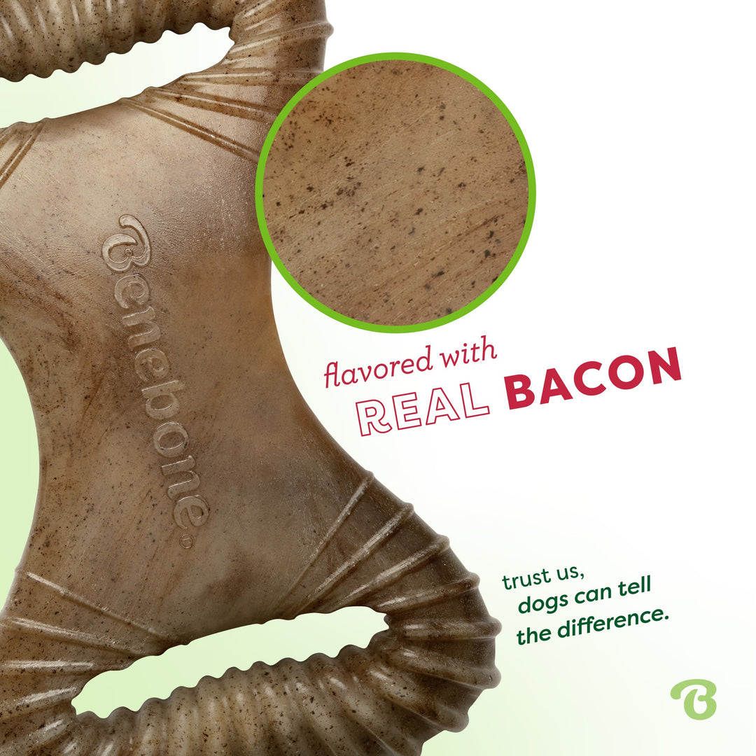 Benebone Bacon Flavored Rocking Dental Chew Toy 8.1oz