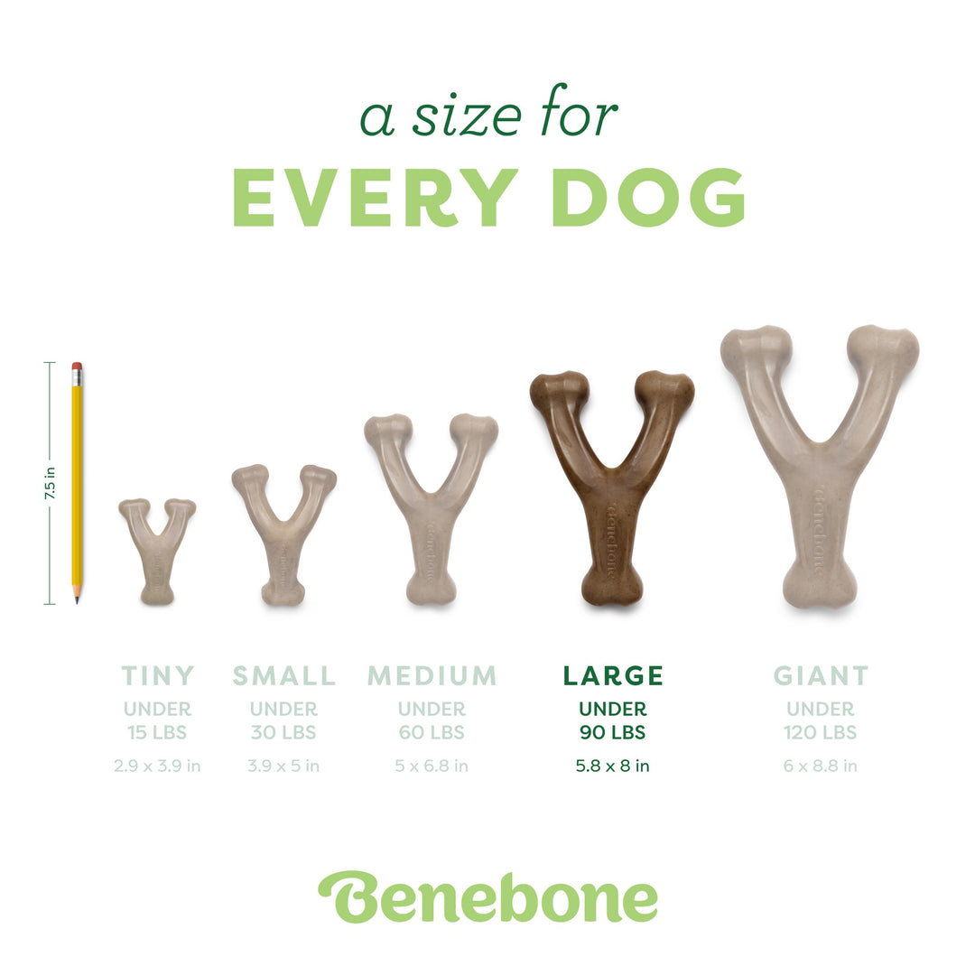 Benebone Peanut Butter Flavored Wishbone Jumbo Chew Toy 5.4oz