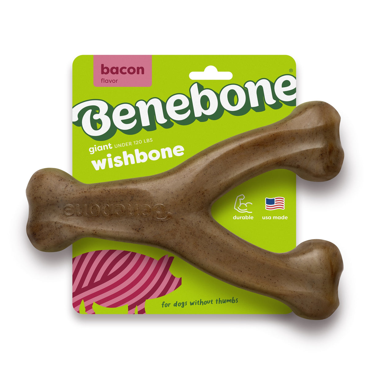 Benebone Wishbone Giant Bacon