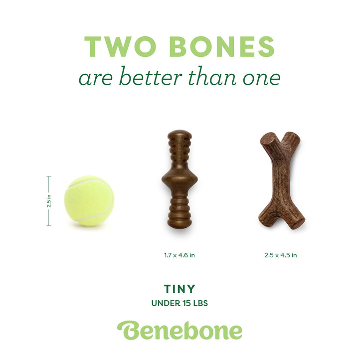 Benebone Tiny 2pk Maplestick and Bacon Zaggler