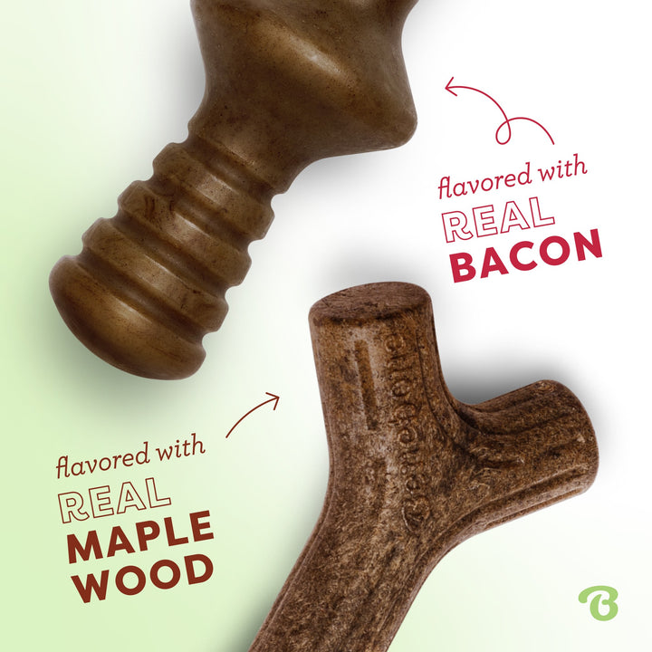 Benebone Tiny 2pk Maplestick and Bacon Zaggler