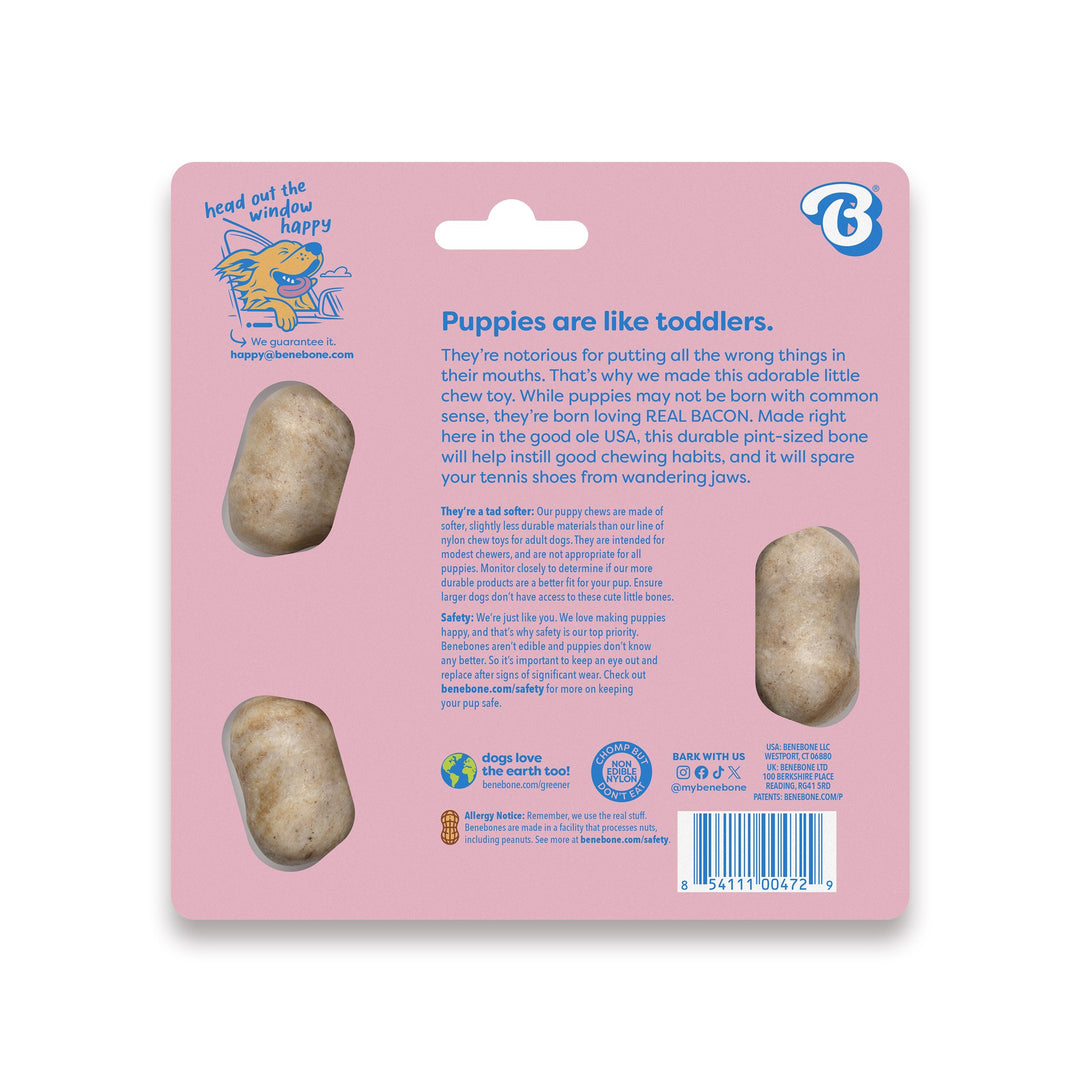 Benebone Small Puppy Bacon Wishbone