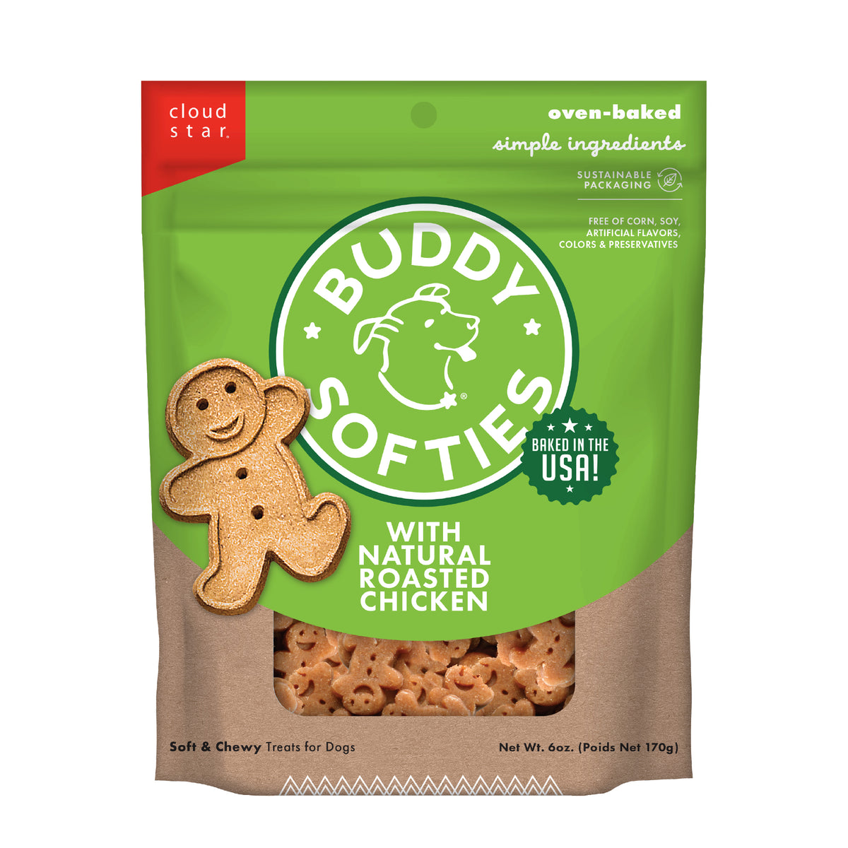 Buddy Biscuits Chewy Dog Treats Roasted Chicken 6 oz