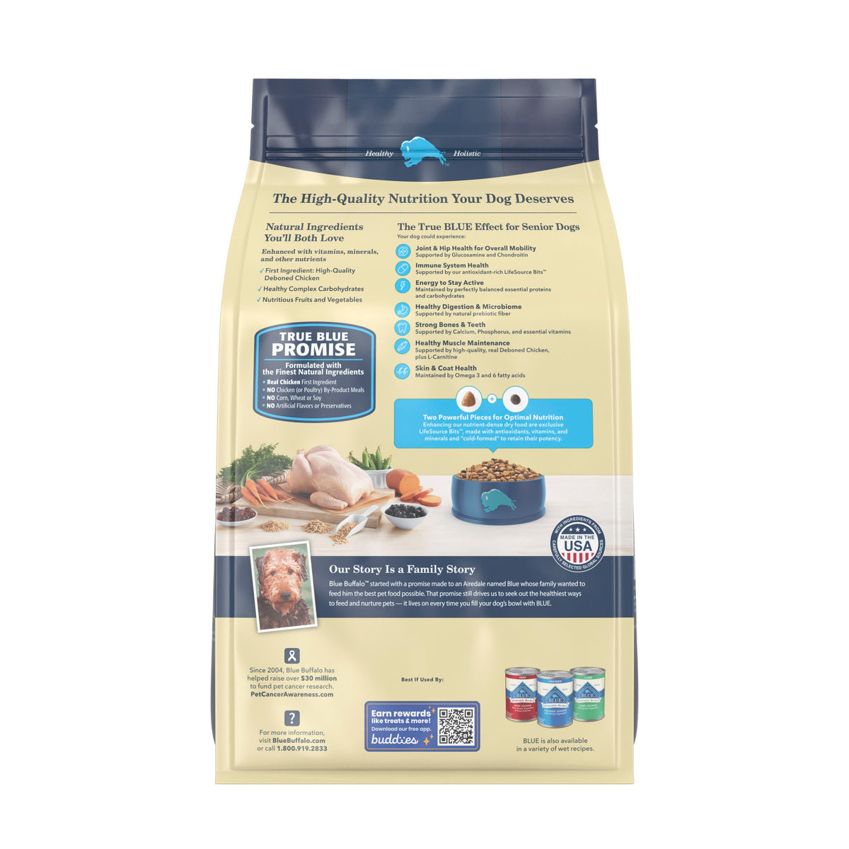 Blue Buffalo Senior Chicken and Brown Rice 5 lb **NEW SKU