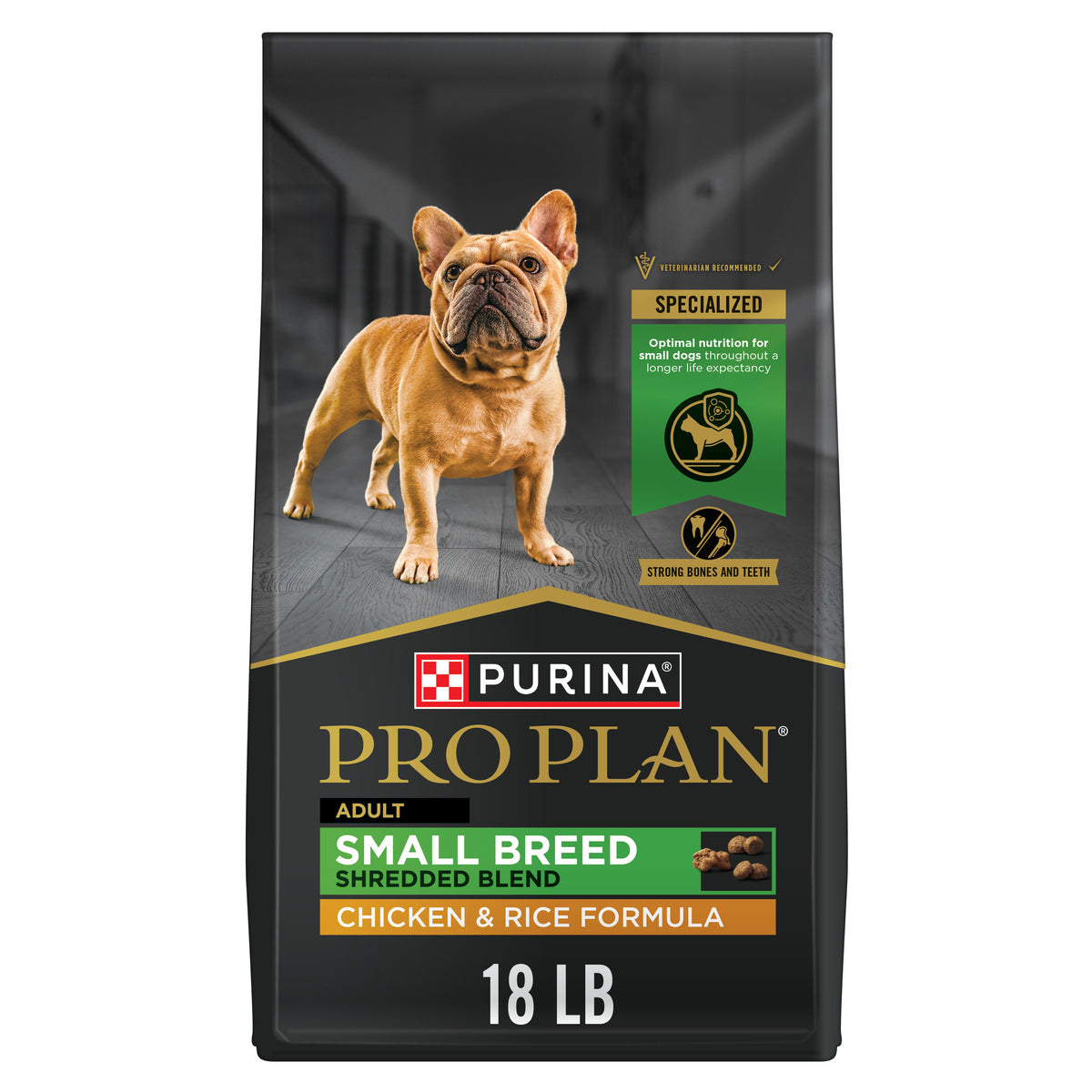 Pro Plan Chicken and Rice Shredded Small Breed 18LB