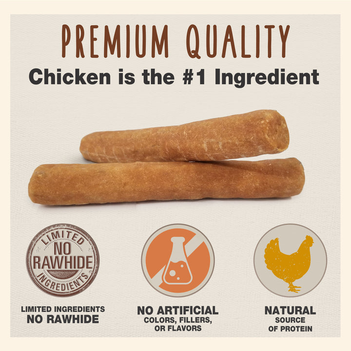 Cadet Gourmet Savory Chicken Rolls Rawhide Alternative 6 Ounce (1 Count)