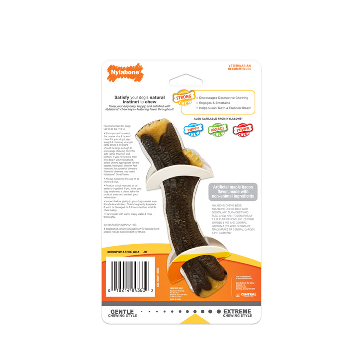 Nylabone Strong Chew Real Wood Stick Dog Toy Medium (1 Count)