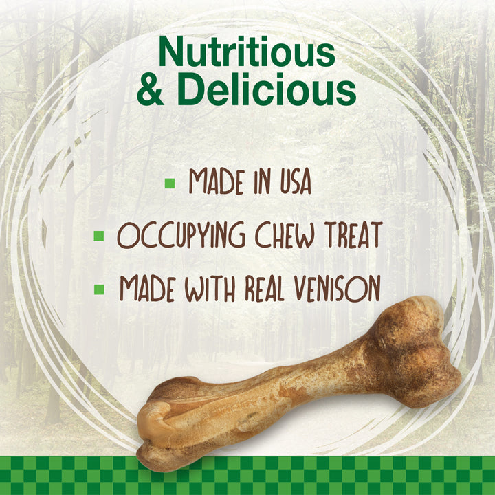 Nylabone Healthy Edibles WILD All-Natural Long Lasting Chew Treats Venison Large (1 Count)