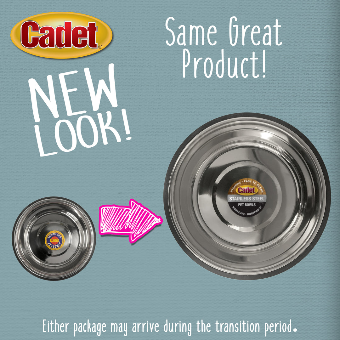 Cadet Stainless Steel No Spill Dog Bowls 96 Ounce