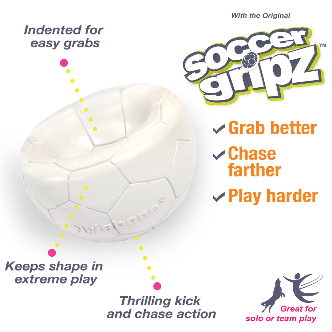 Nylabone Power Play Gripz Dog Soccer Ball Toy Medium (1 Count)