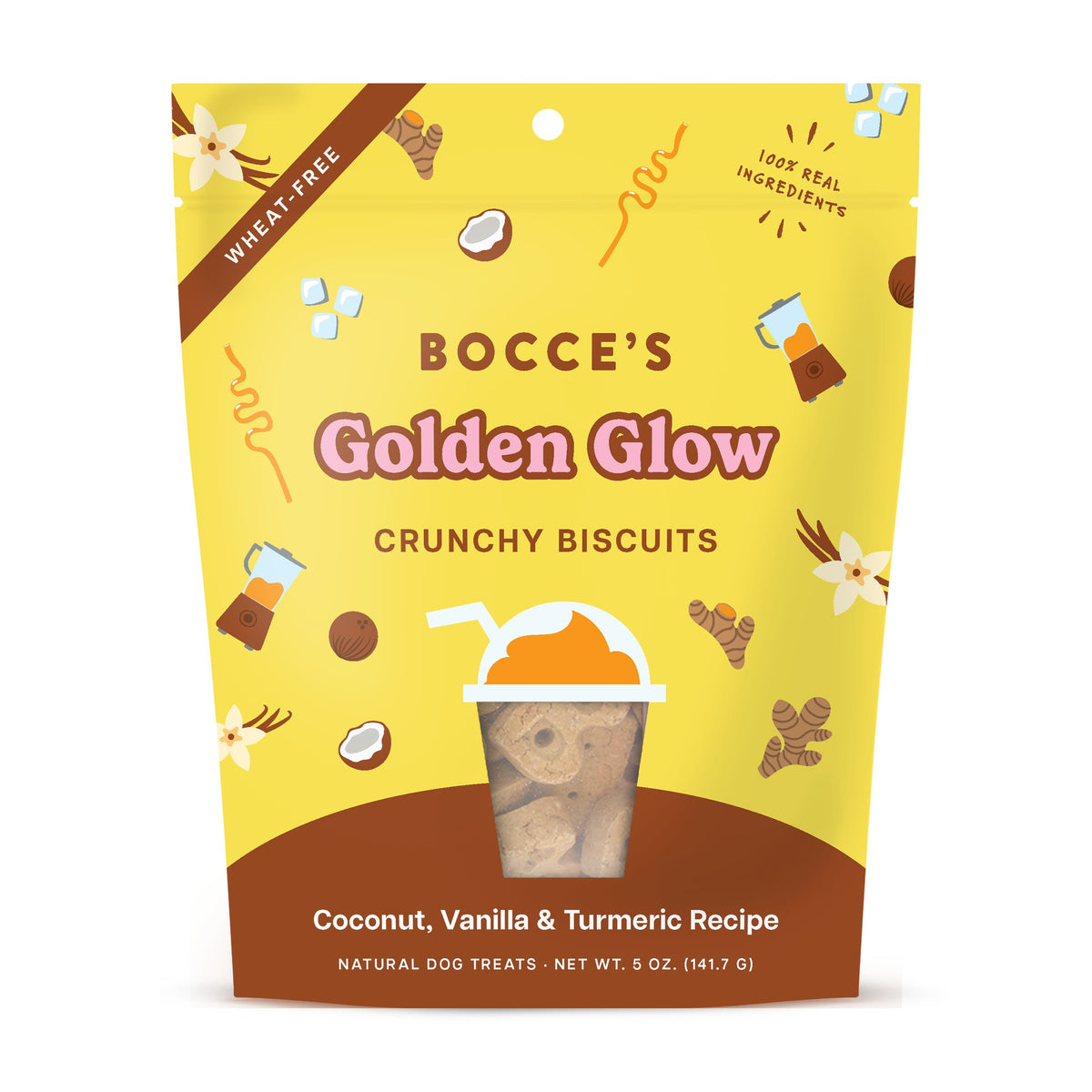 Bocces Bakery Golden Glow Crunchy Treat 5 oz