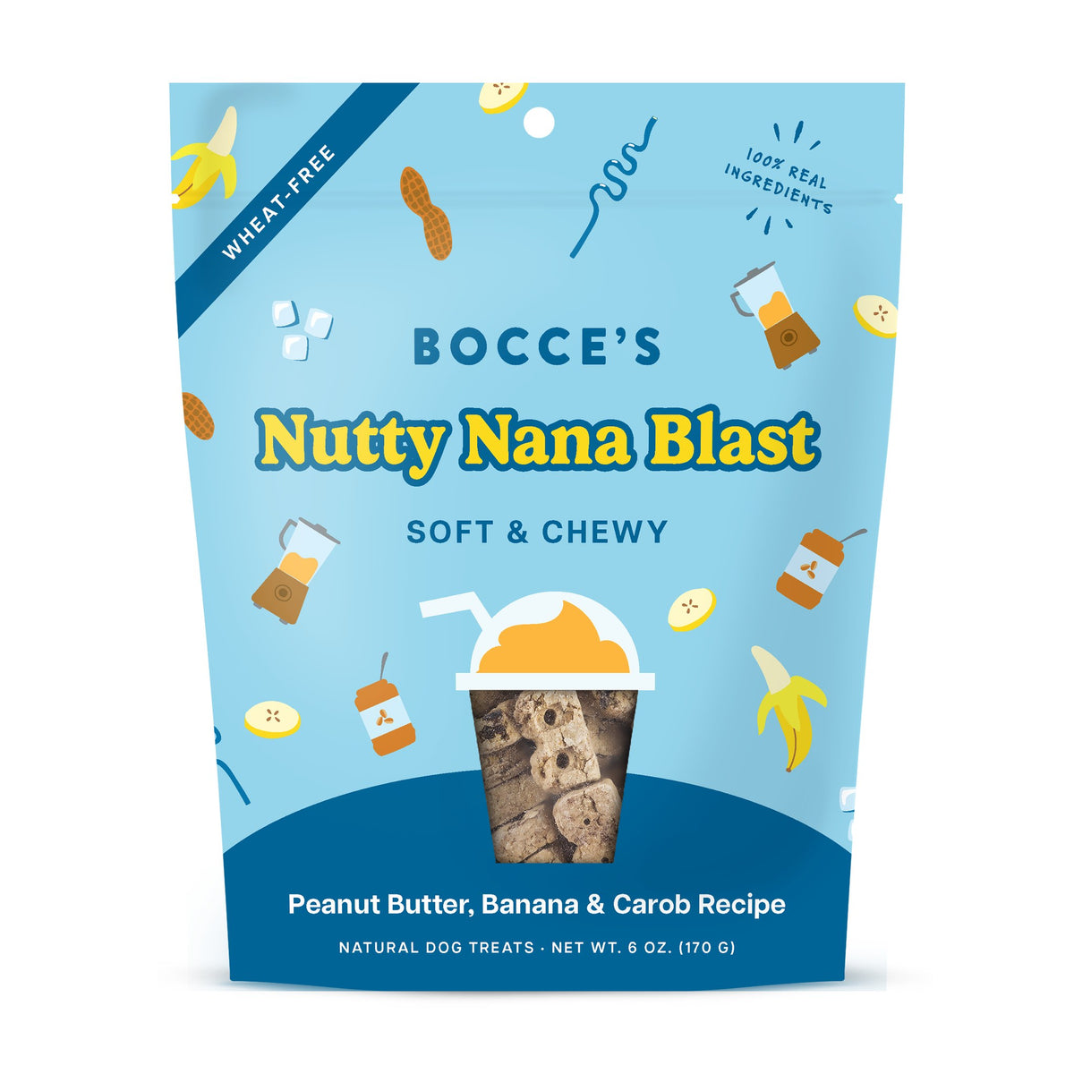 Bocces Bakery Nutty Nana Blast Soft and Chewy Treat 6 oz