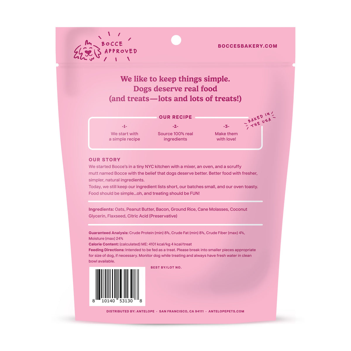 Bocces Bakery Pup Me Up Training Bites 6 oz