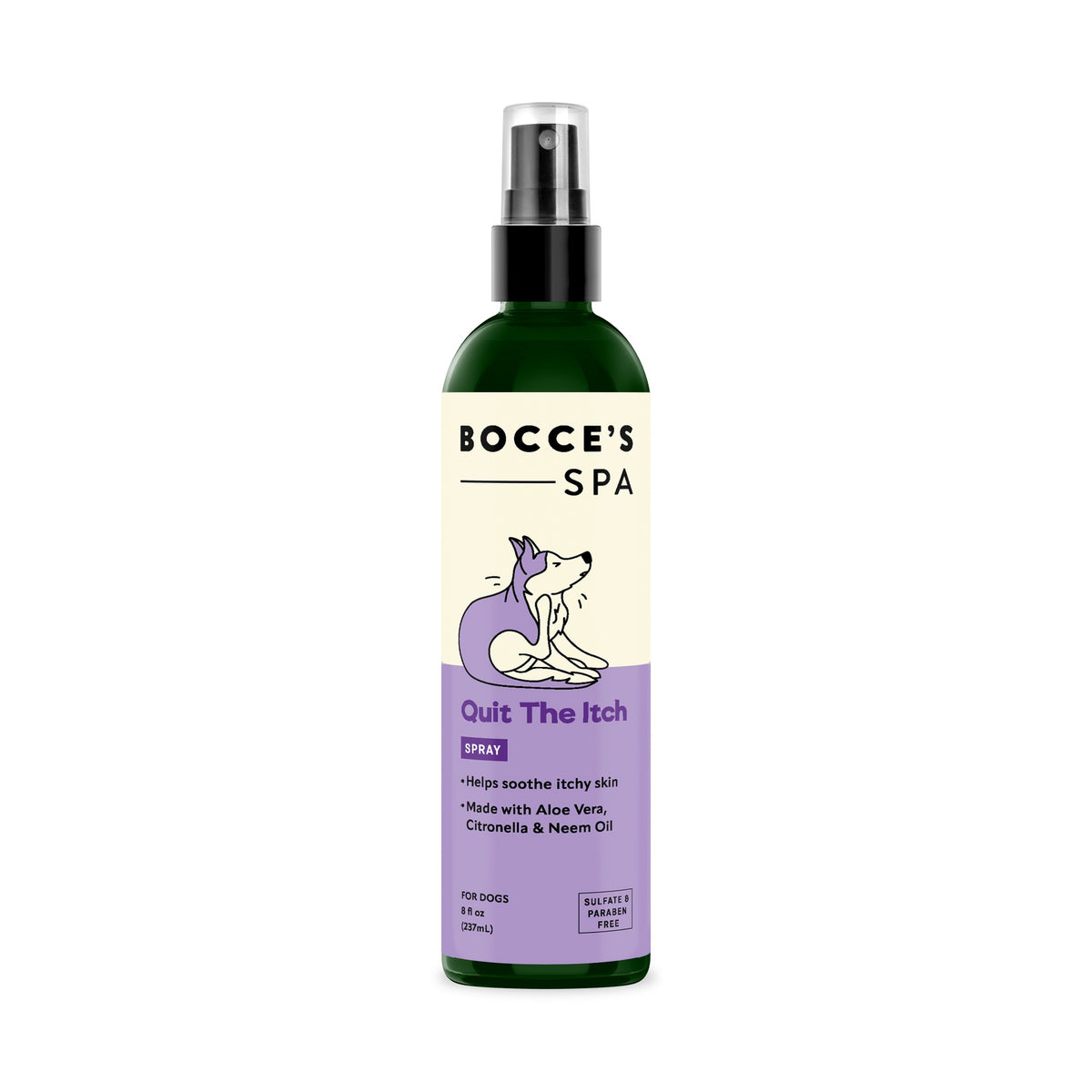 Bocces Dog Grooming Spa Spray Quit The Itch 8 oz