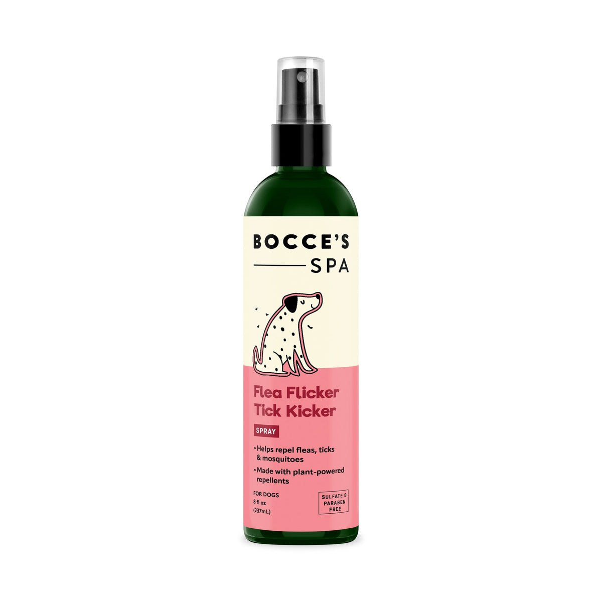 Bocces Dog Grooming Spa Spray Flea Flicker Tick Kicker 8 oz