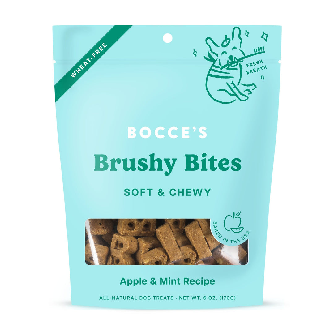 Bocces Bakery Dailies Soft Chewy Brushy Bites 6 oz Bag