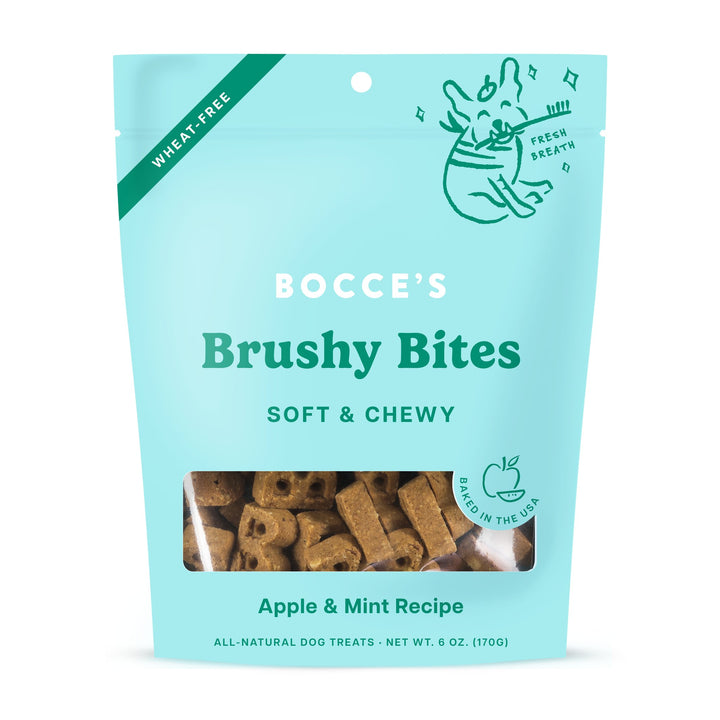Bocces Bakery Dailies Soft Chewy Brushy Bites 6 oz Bag