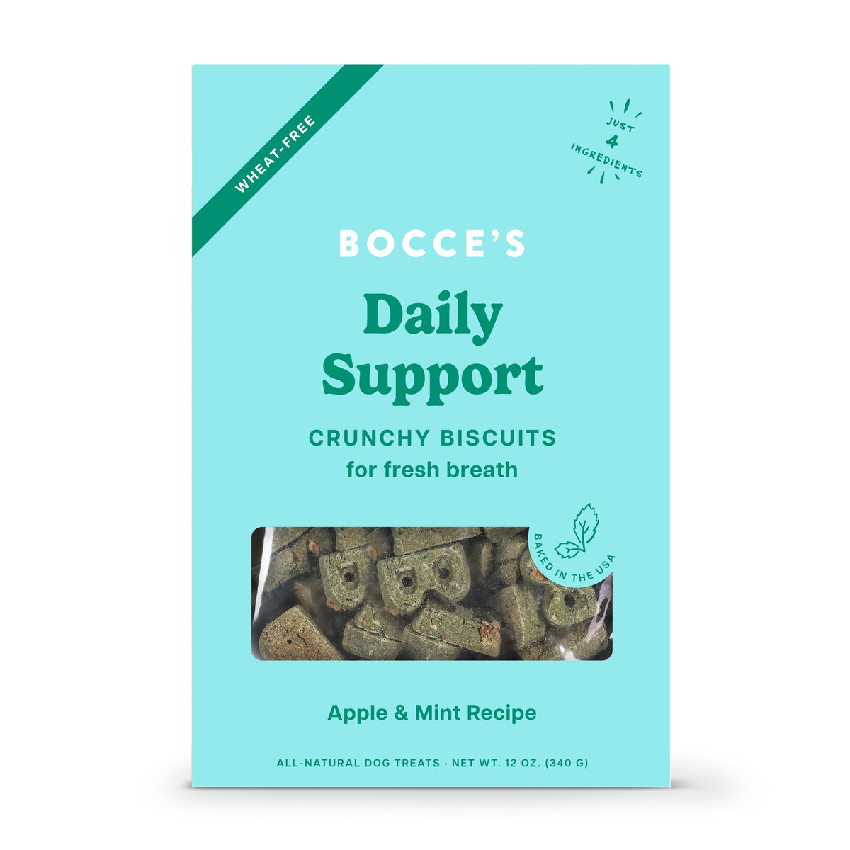 Bocces Dog Treat Functional Breath Aid 12 oz Box