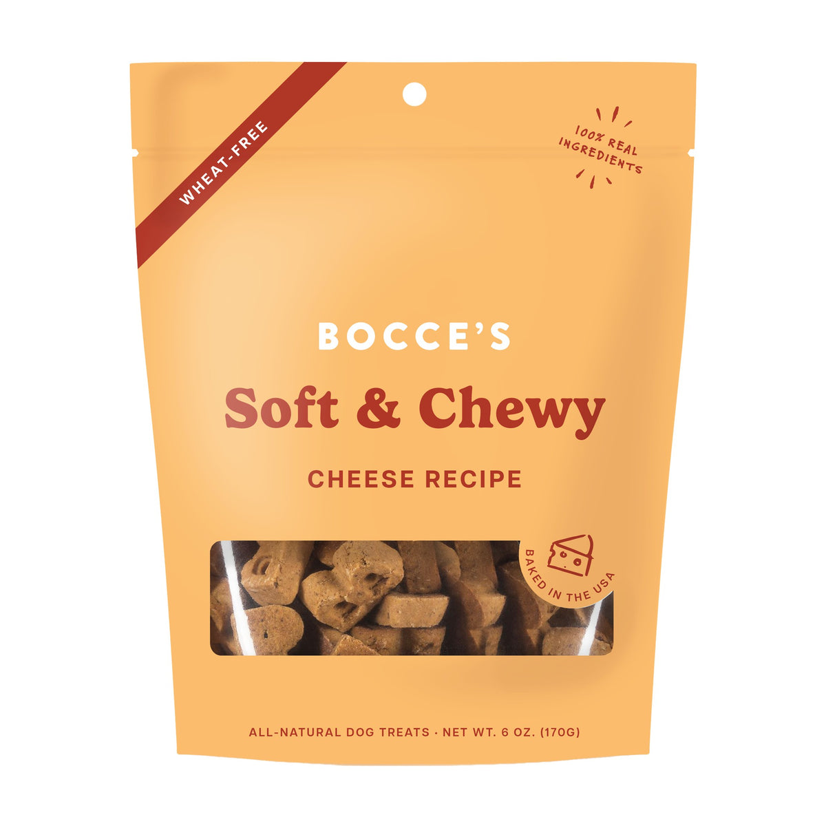 Bocces Bakery Basic Soft Chewy Cheese Treat 6 oz