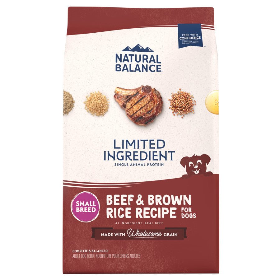 Natural Balance Small Breed Bites Beef Brown Rice 4 lb