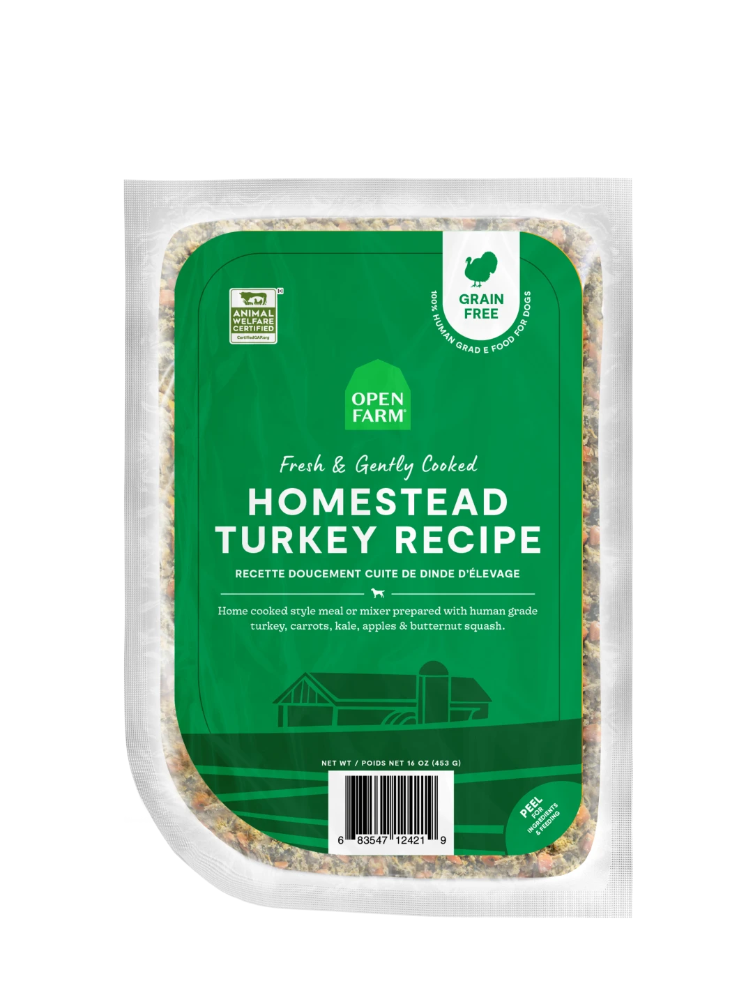 Open Farm Frozen Gently Cooked Turkey 16 oz