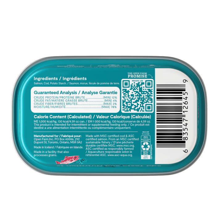 Open Farm Salmon &amp; Cod Topper Dog  4.59oz