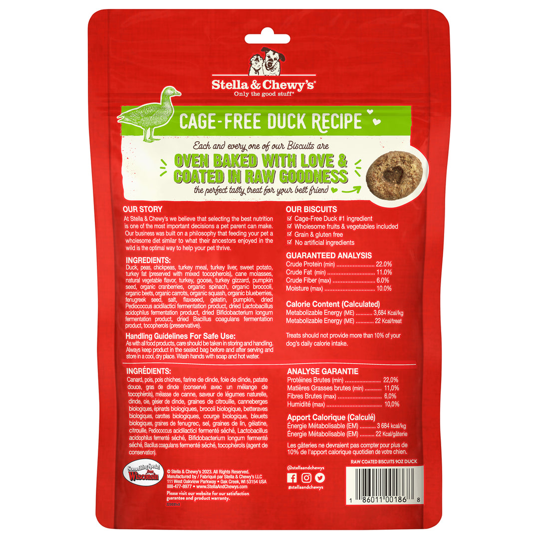 Raw Coated Biscuits Duck - 9 oz