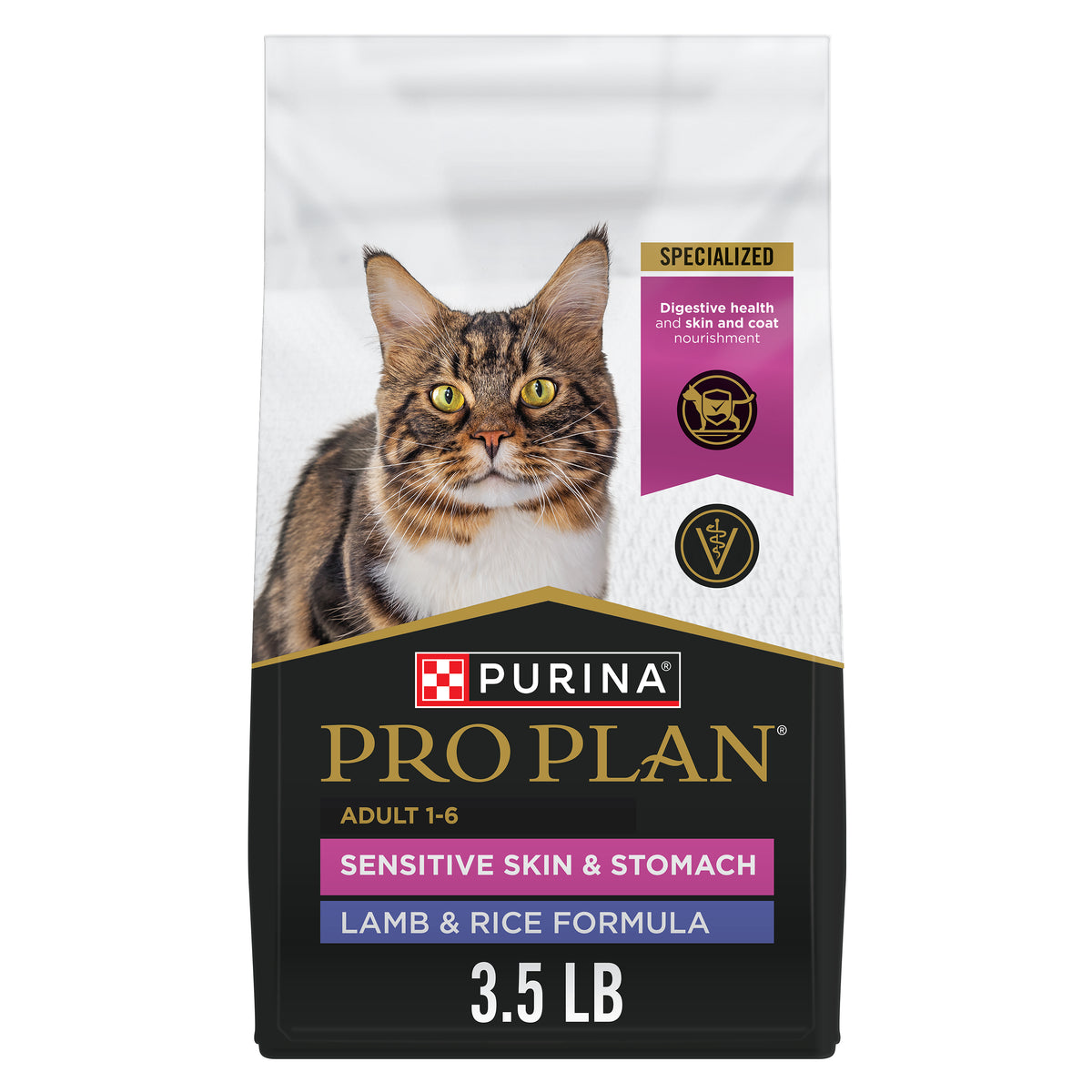 Pro Plan High Prtn Sensitive Skin Stomach Lamb Rice Cat 3.5 lb