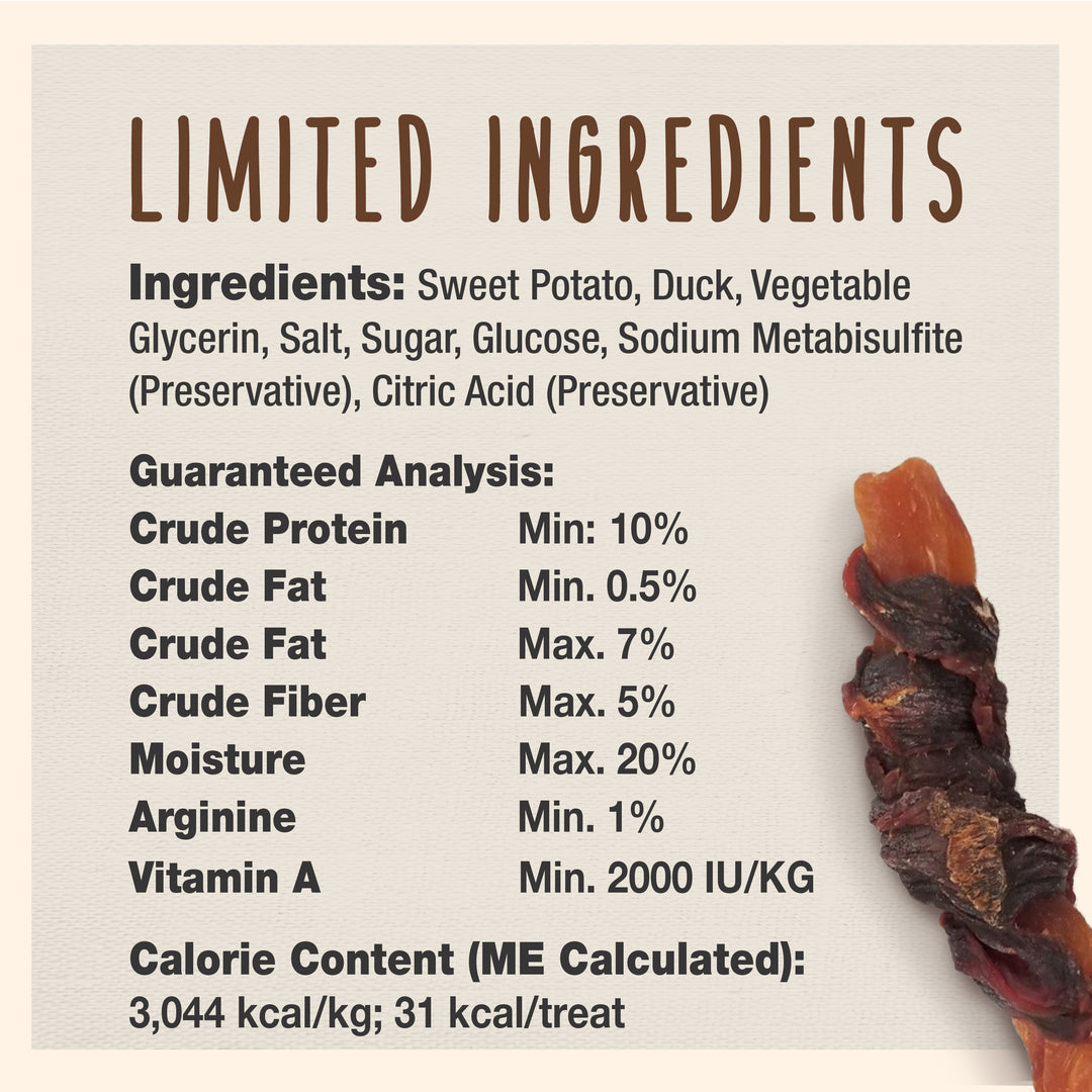Cadet Gourmet Sweet Potato &amp; Duck Wrapped Dog Treats Duck &amp; Sweet Potato 28 Ounce