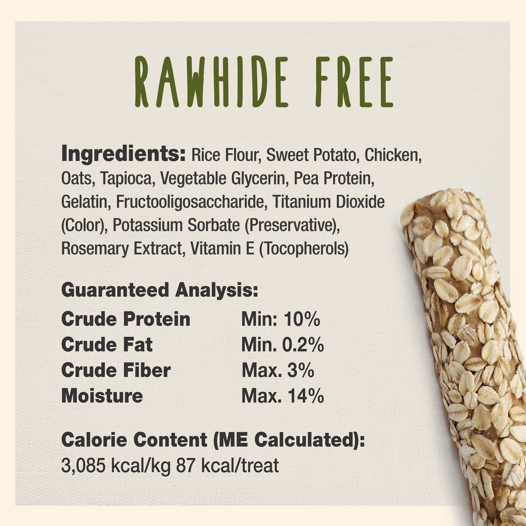 Cadet Smart Hide Rawhide Free Dog Chews Chicken, Sweet Potato, &amp; Oats (2 Count)