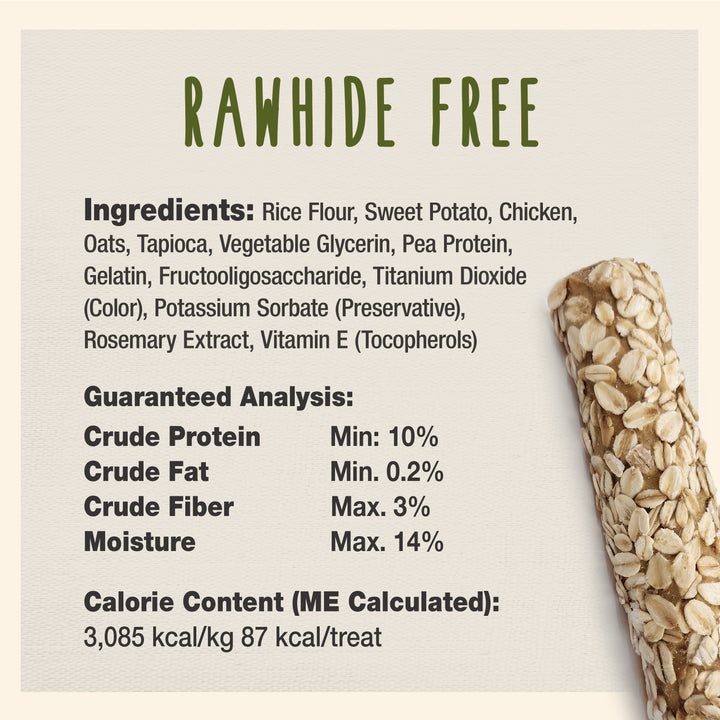 Cadet Smart Hide Rawhide Free Dog Chews Chicken, Sweet Potato, &amp; Oats (2 Count)