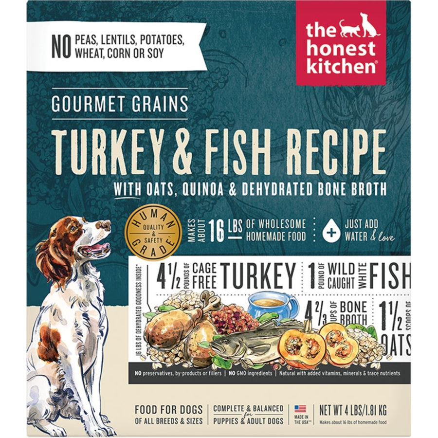 Honest Kitchen Dehydrated Gourmet Grain Turkey White Fish 4lb